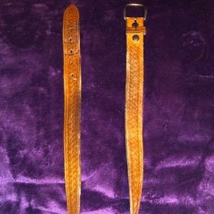 Light brown leather belt Vintage